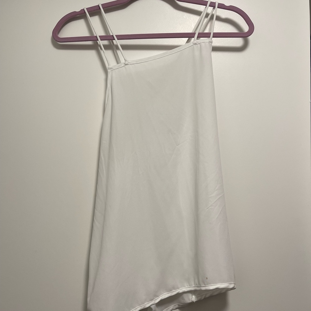 Tobi White Open Back Criss Cross Tank Top
